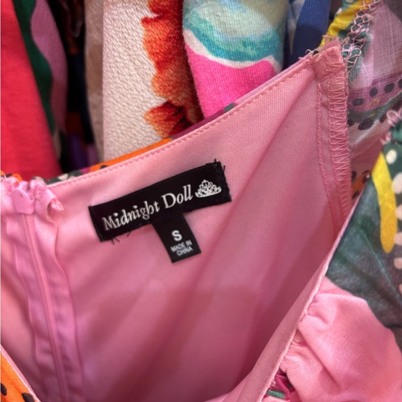 Floral Pink Ruffle Dress - Picture 2 of 3